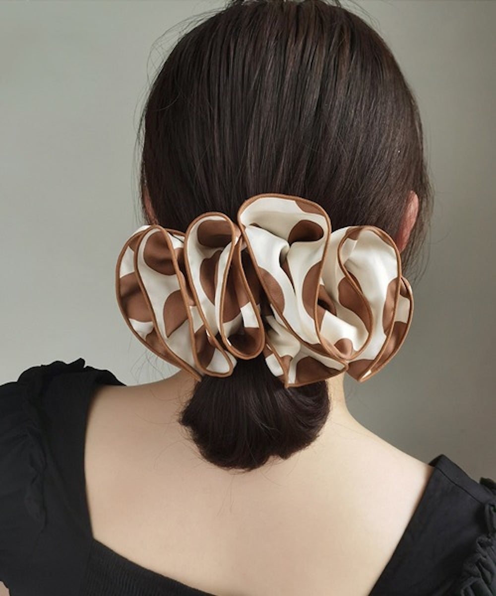 Заколка для волос в горошек из атласа Fun&Daily, Brown