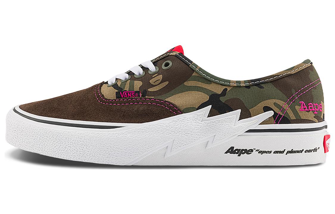 

Vans Аутентичные X Aape 'Bolt Green Camo' в зеленом камуфляже, цвет Green Camouflage