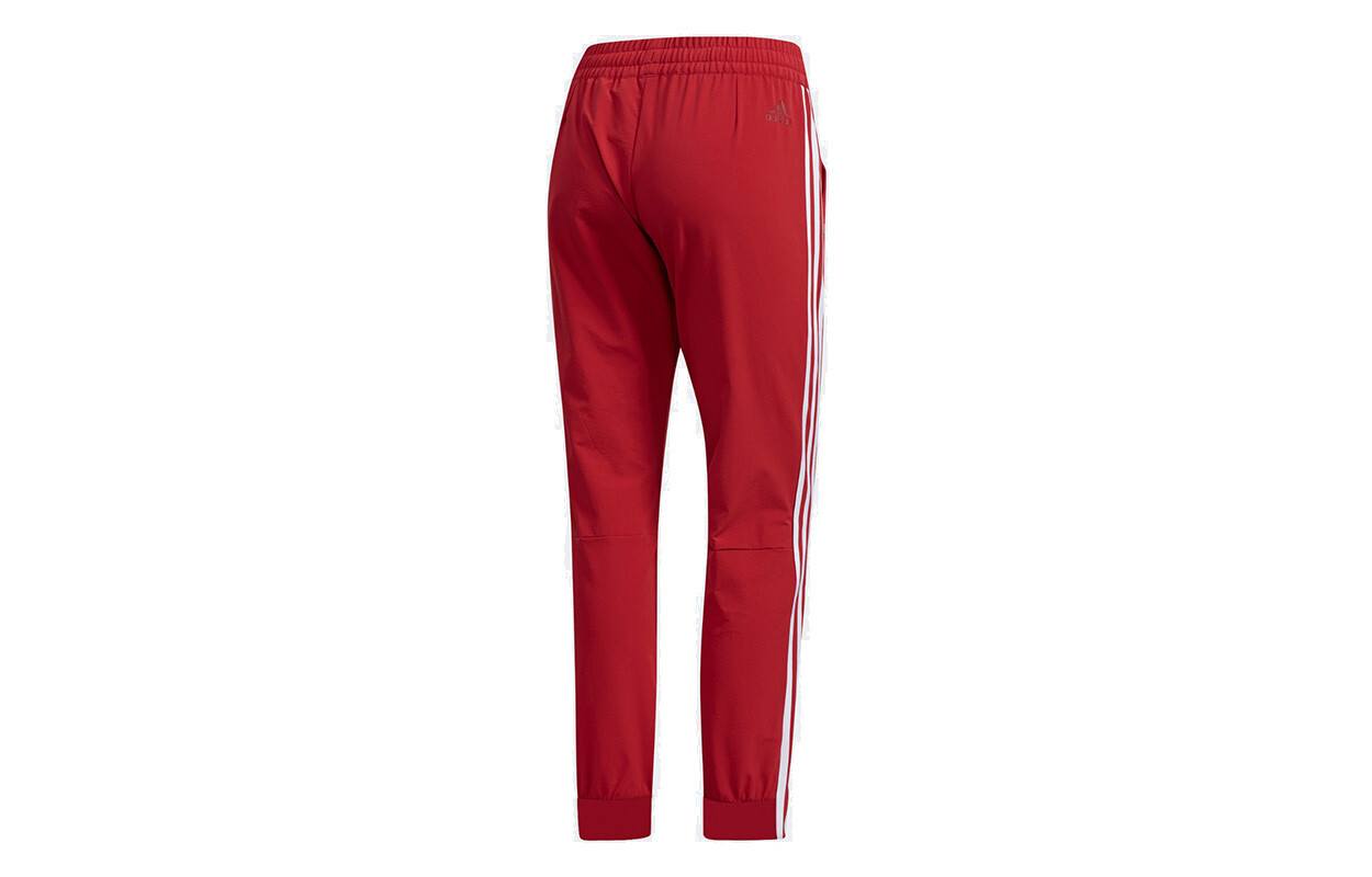 Трикотажные спортивные штаны женские бордовые/кампусные бордовые Adidas — фото 2