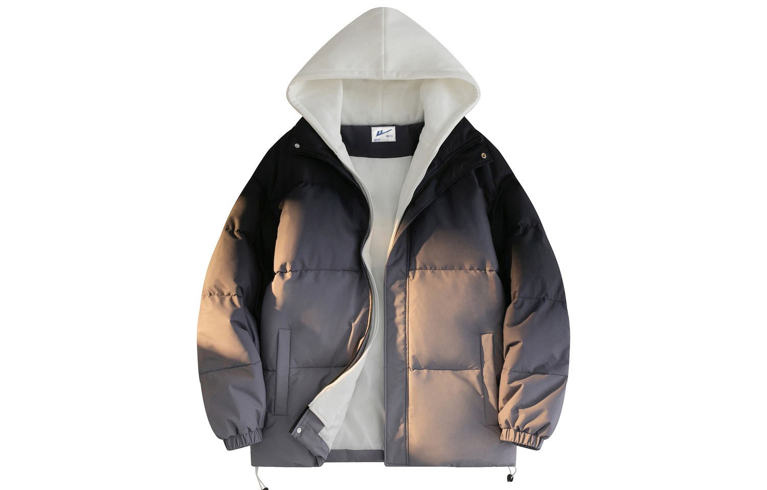 

WARRIOR Пуховик Huichao Riding The Wind Collection унисекс, Black Gradient Mock Two-Piece