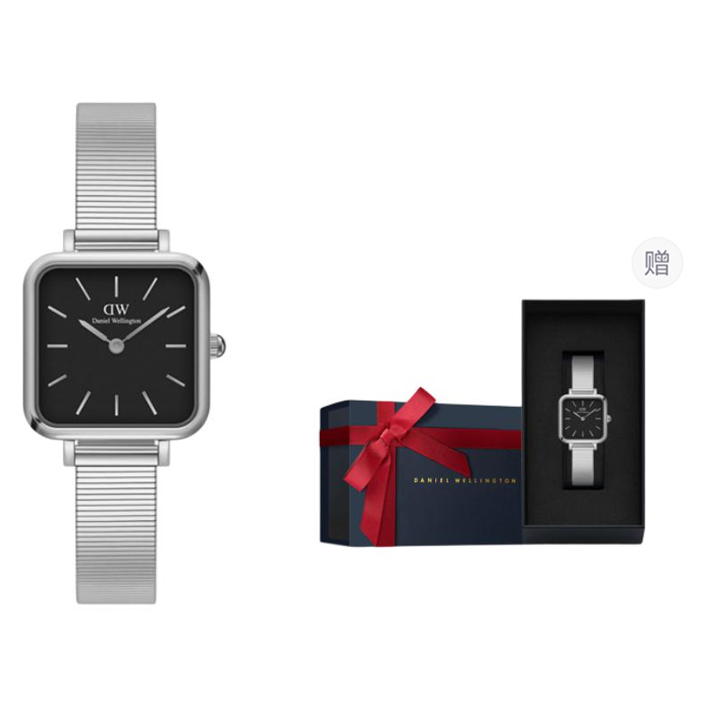 

DW/DanielWellington Часы Quadro Studio Silver 22x22mm, Classic Premium Blue Box