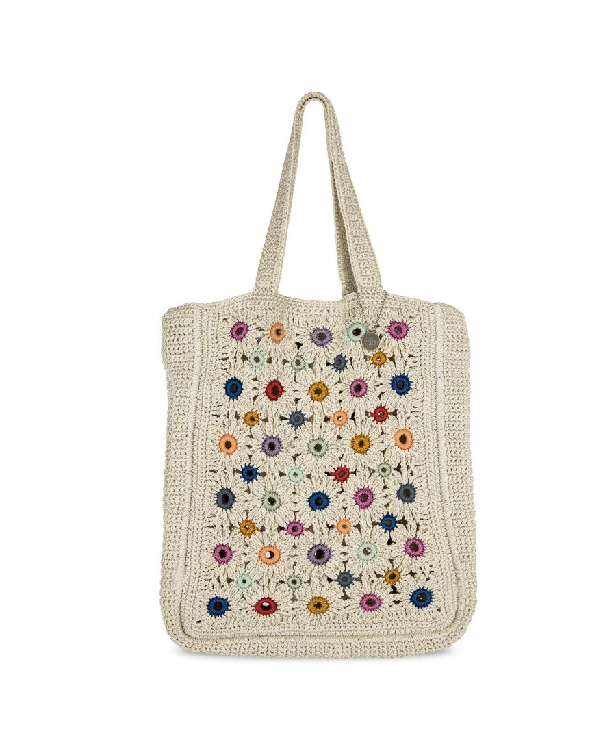 

Женская вязаная маленькая сумка-тоут Lanie The Sak, Natural Multi Flowers
