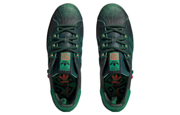 Кроссовки оригиналы суперзвезда 80-х x хан мейлин Adidas, зеленый — фото 4