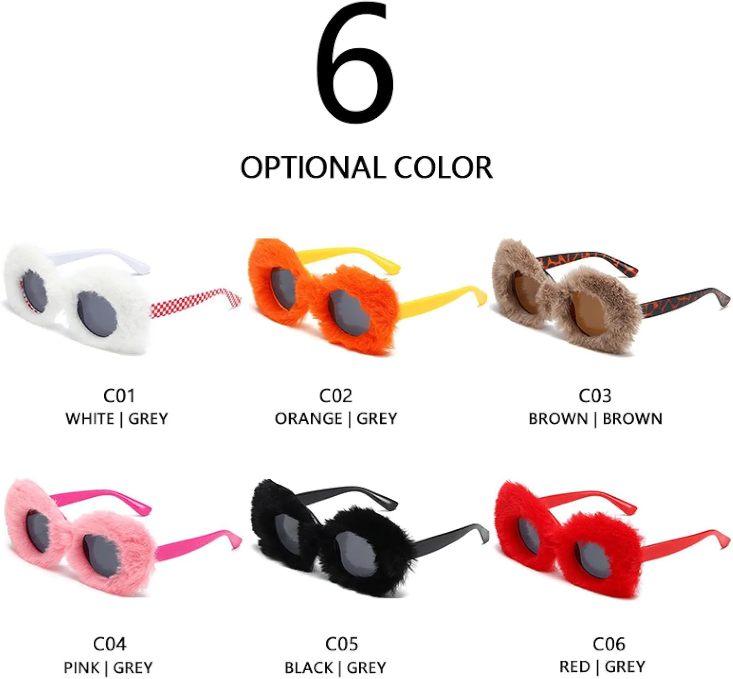 

Овальные солнцезащитные очки с мягким мехом для женщин, роскошные розовые солнцезащитные очки ручной работы, защита от УФ-излучения UV400 TKKTLLT, C4 Pink