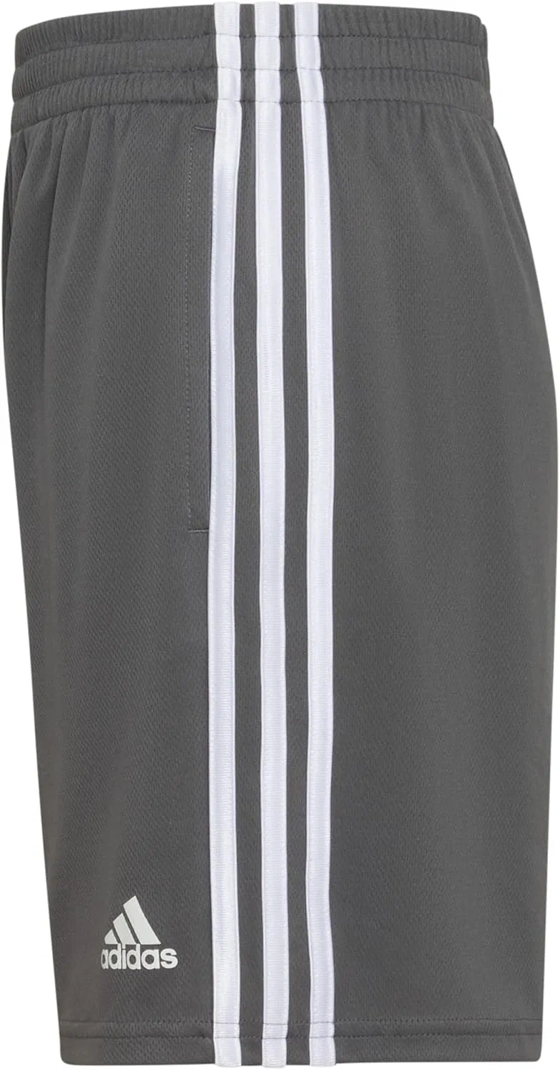 Детские классические шорты Adidas с тремя полосками, темно-серый — фото 2