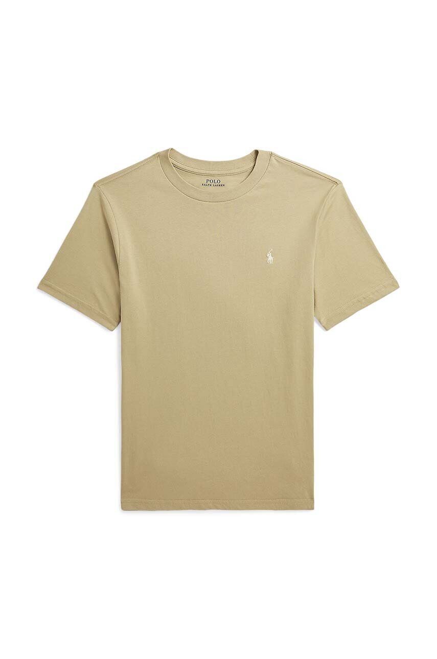 

Детская хлопковая футболка Polo Ralph Lauren, бежевый
