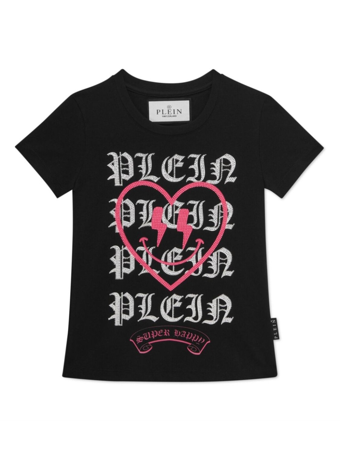 

Футболка с принтом в виде сердца Philipp Plein Junior, черный