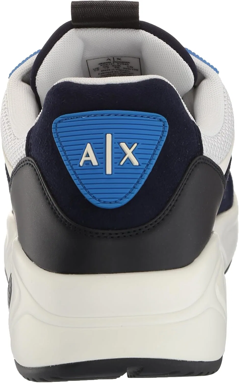 Мужские кроссовки Armani Exchange из микрозамши разных оттенков, Navy Nav Blue Op Wht — фото 3