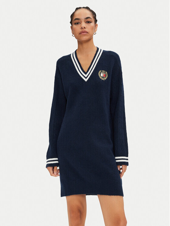 

Трикотажное платье свободного кроя Tommy Jeans, синий