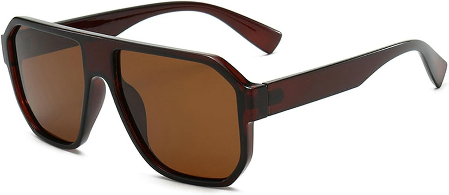 

Модные квадратные солнцезащитные очки-пилот для женщин и мужчин, увеличенного размера, с плоской верхней частью, стильная дизайнерская оправа, поляризованные солнцезащитные очки mincl, C1