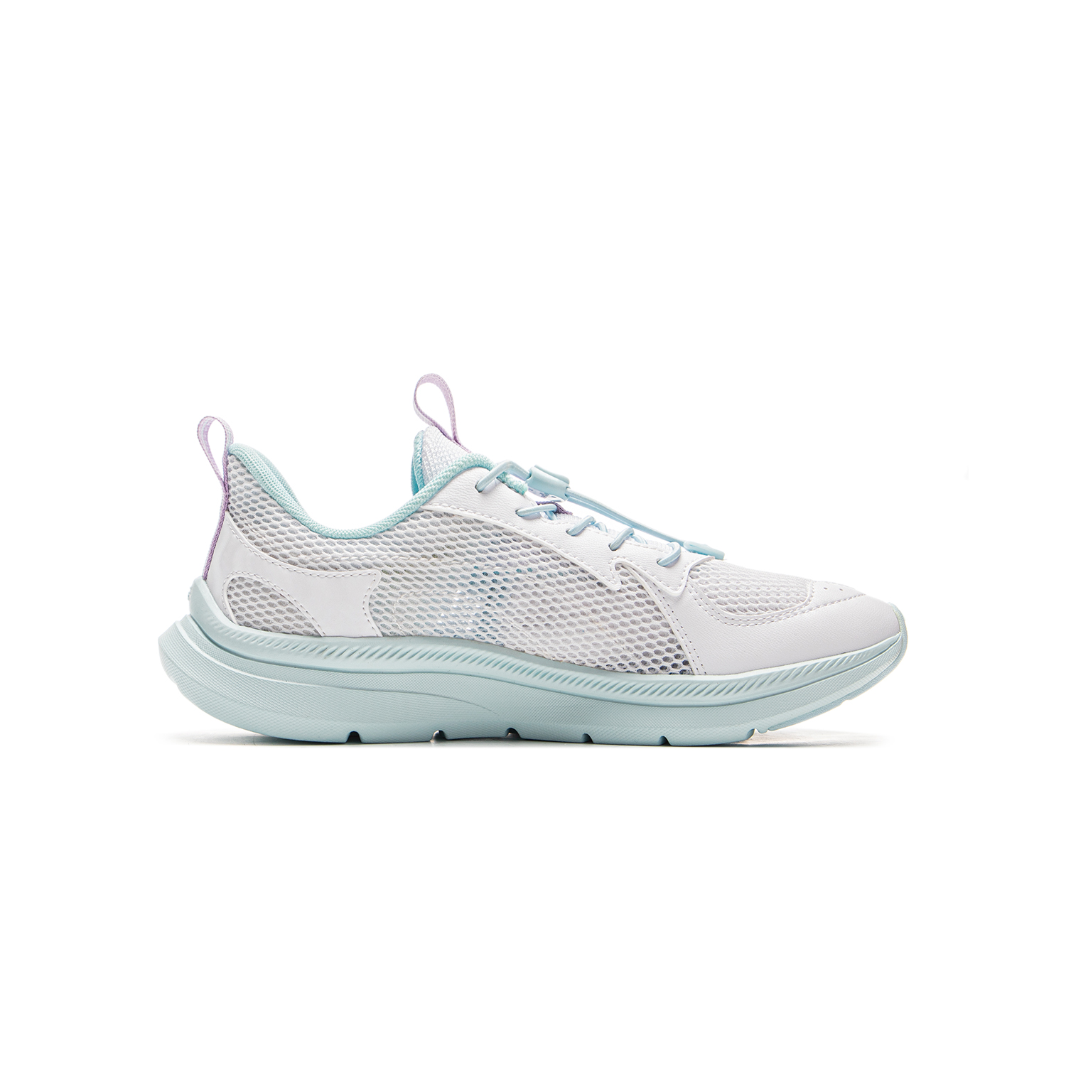 Кроссовки для бега с амортизаторами Rebound Low Top для детей LINING YOUNG, белый/фиолетовый — фото 2