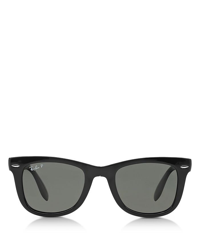 

Поляризованные складные солнцезащитные очки Ray-Ban Wayfarer Ease, 50 мм, черный