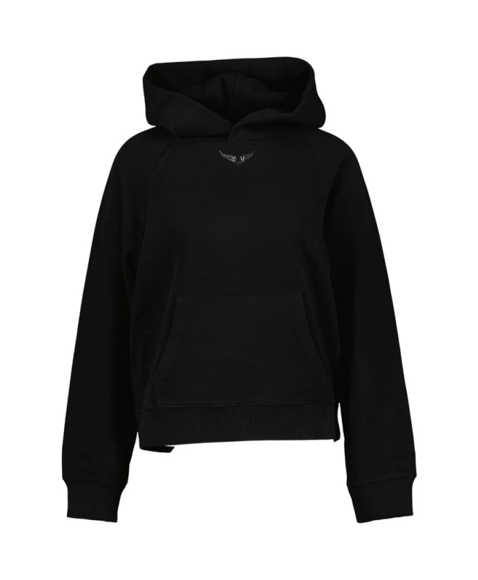 

Толстовка со стразами из черного хлопка Zadig & Voltaire, черный