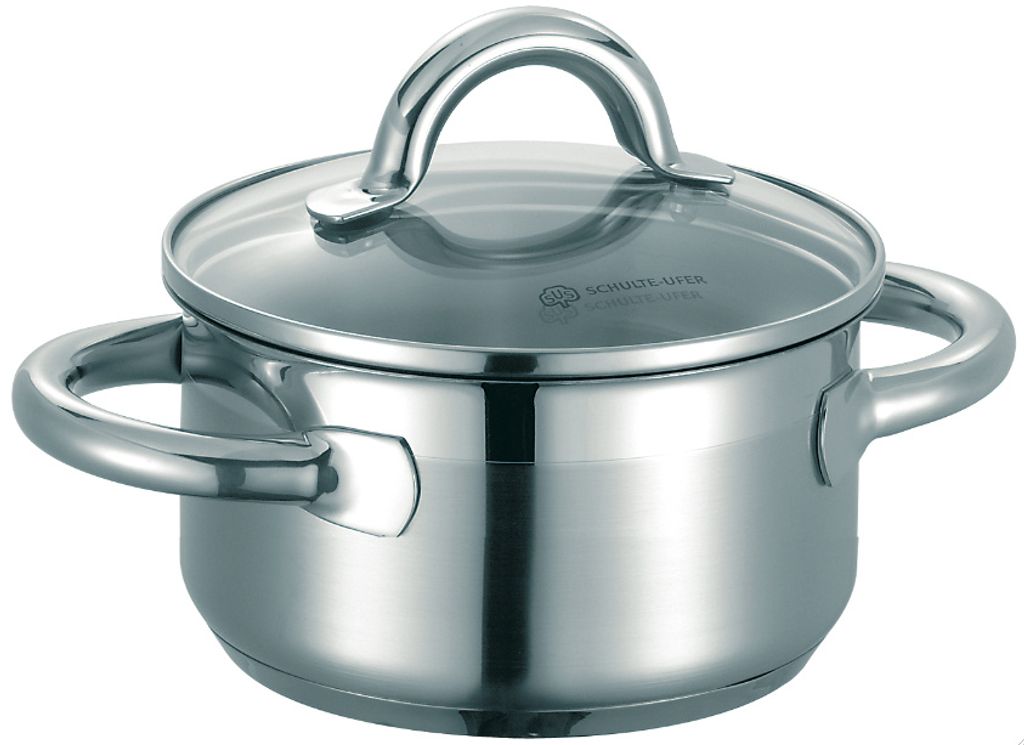 

Schulte-Ufer LOOP Saucepot 65009-16 кастрюля с крышкой, нержавеющая сталь, диаметр 16 см, подходит для индукционных плит Schulte Ufer