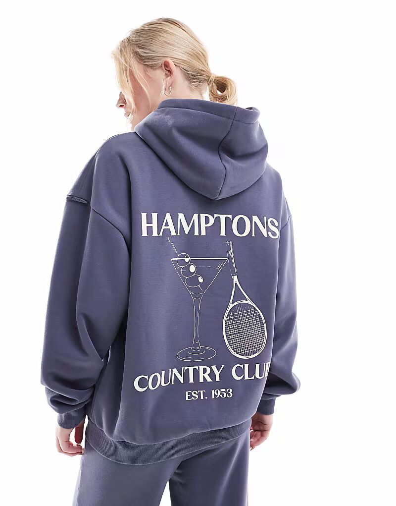 

Худи с принтом на спине South Beach Hampton синего цвета