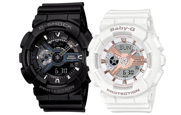

Унисекс парные часы серии Black CASIO
