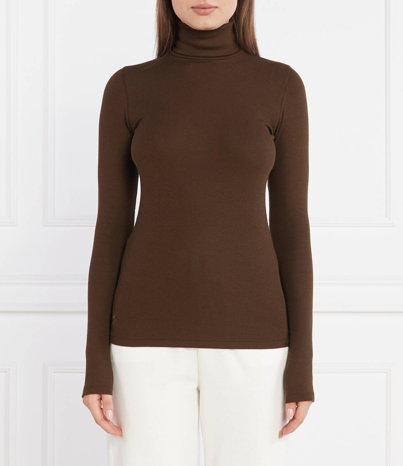 

Блуза POLO RALPH LAUREN Slim Fit, коричневый