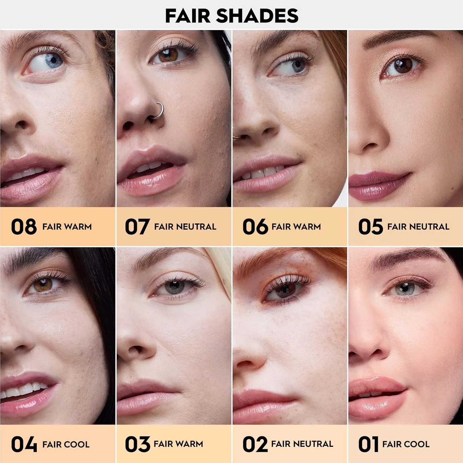 Urban Decay Face Bond Waterproof Foundation, среднее покрытие, натуральный матовый финиш, 3% ниацинамид, самозастывающая, устойчивая к переносу, водостойкая, выравнивает кожу - 30 мл 29,6 мл, Shade 01 (fair cool) — фото 3