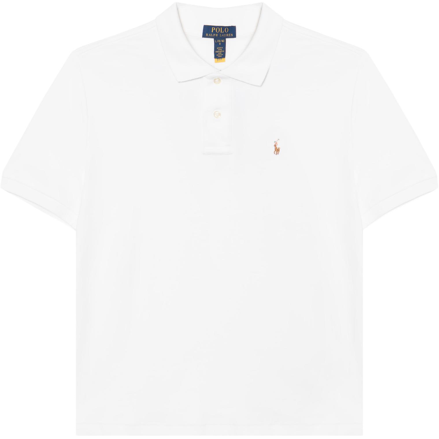Polo Ralph Lauren Хлопковая белая детская футболка с коротким рукавом — фото 3