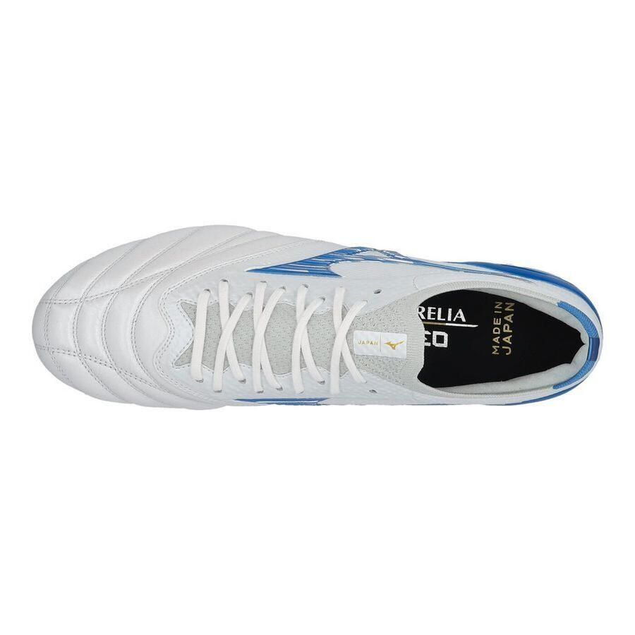 Бутсы для футбола Mizuno Morelia Neo IV B Japan Mix, белые и синие — фото 4