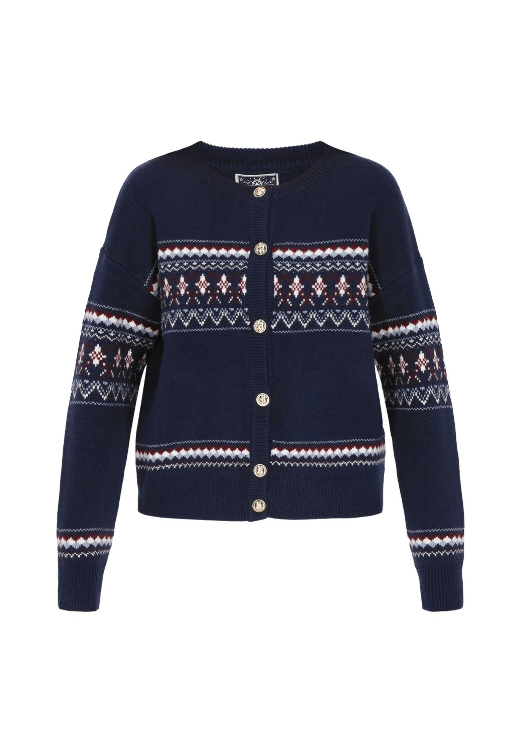 

DreiMaster Maritim Вязаный кардиган в цвете Navy, Turquoise