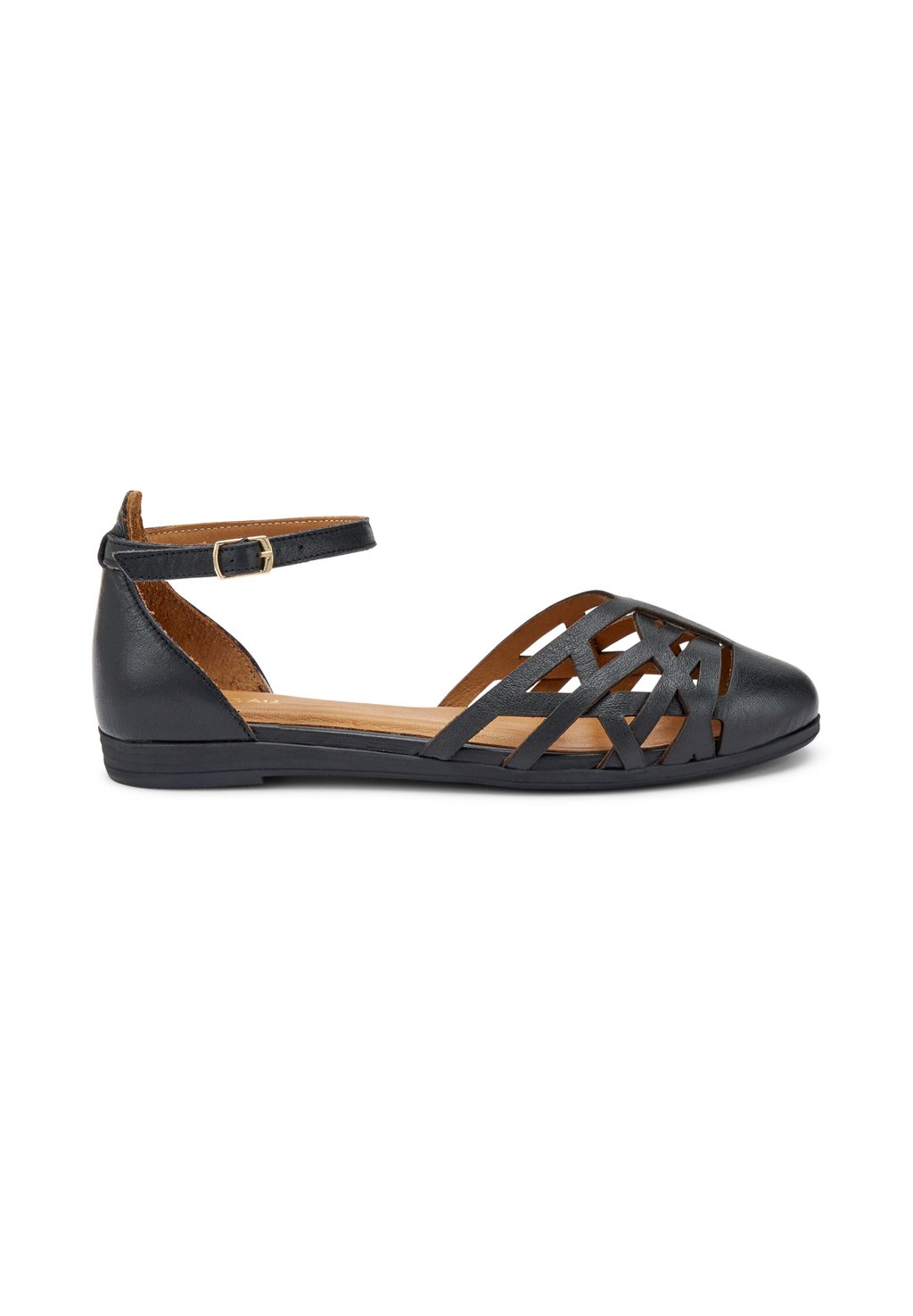 Балетки с ремешком PERFORATED FLATS Frau Shoes, черный