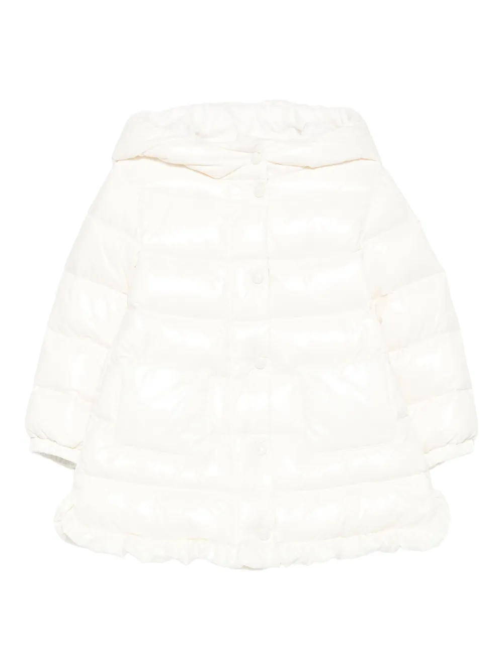 

Стеганая парка с оборками Moncler Enfant, нейтральный