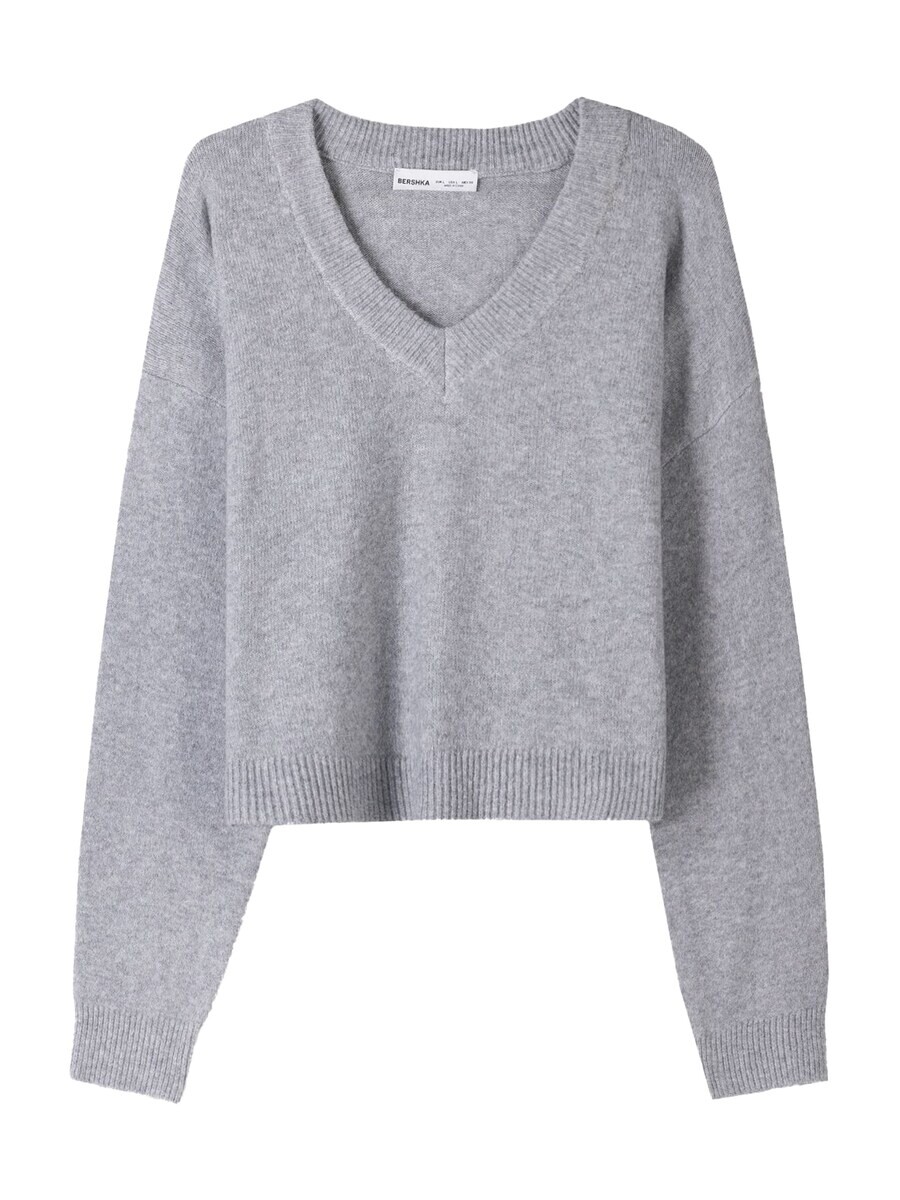 

Тонкий вязаный свитер Bershka Sweater, серый