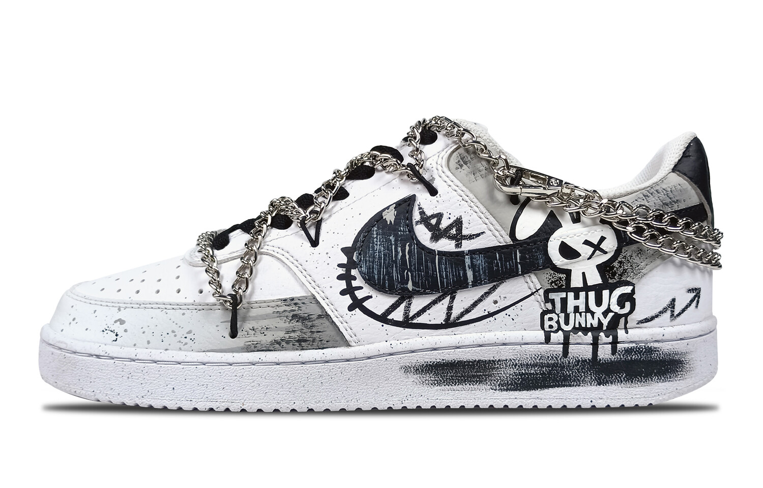 

Кеды Nike Court Vision 1 Skateboard Shoes Men Low-Top White