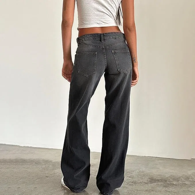 Джинсы свободные Low Rise Baggy, серый — фото 4