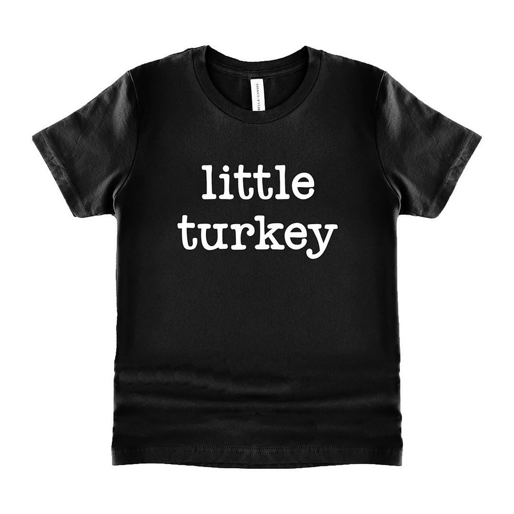 

Молодежная футболка с короткими рукавами и графическим рисунком Little Turkey The Juniper Shop, черный