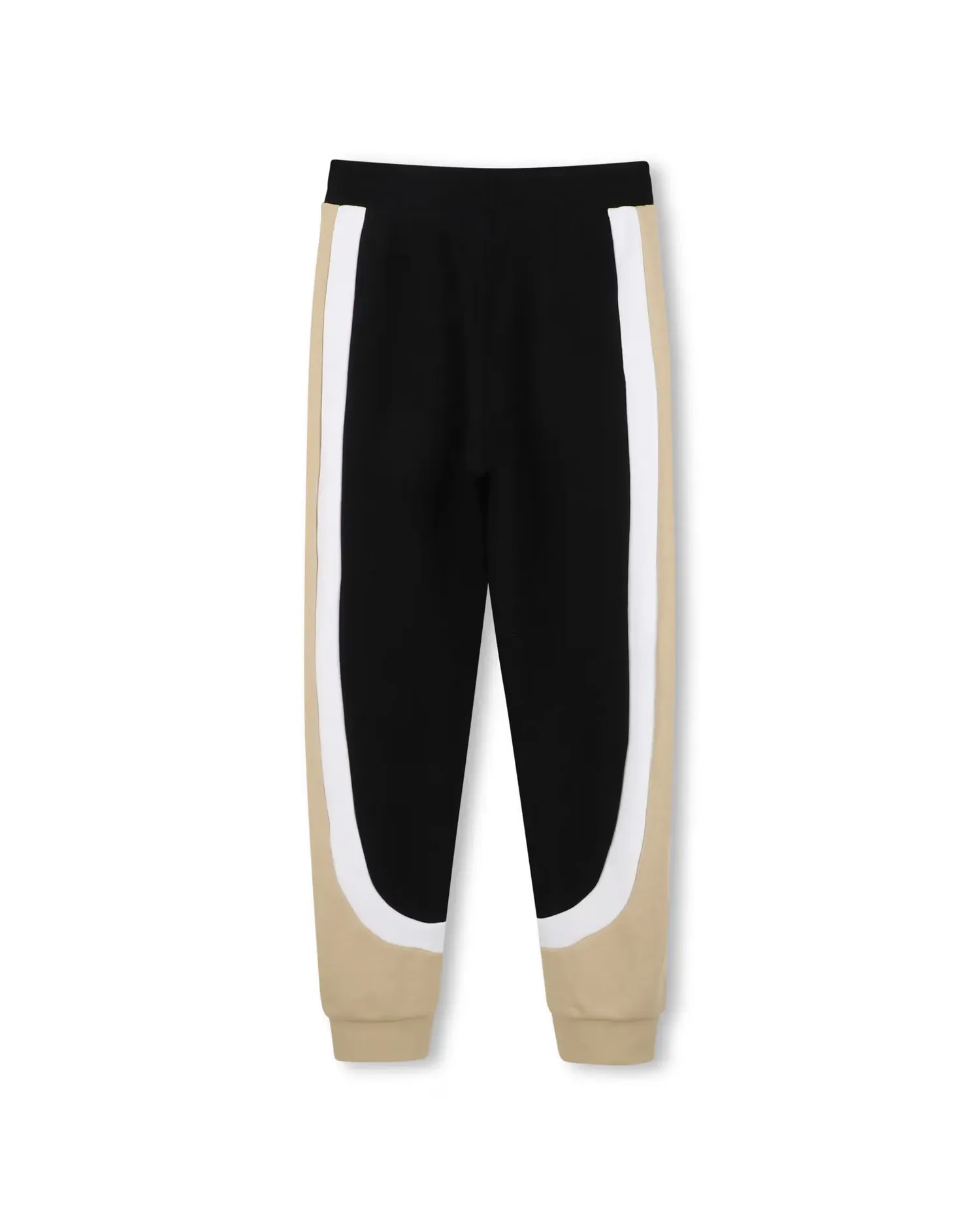 Детские спортивные штаны с рисунком из хлопка BOSS Kidswear, черный — фото 3