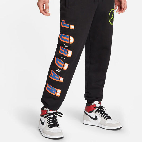 Спортивные штаны Air Jordan MENS Logo Print Casual Fleeced Sports Pants Black, черный — фото 3