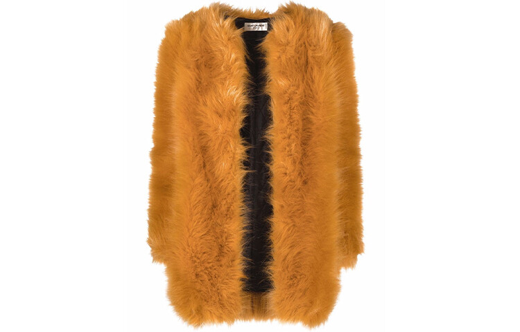 

Мех женский оранжевый Saint Laurent