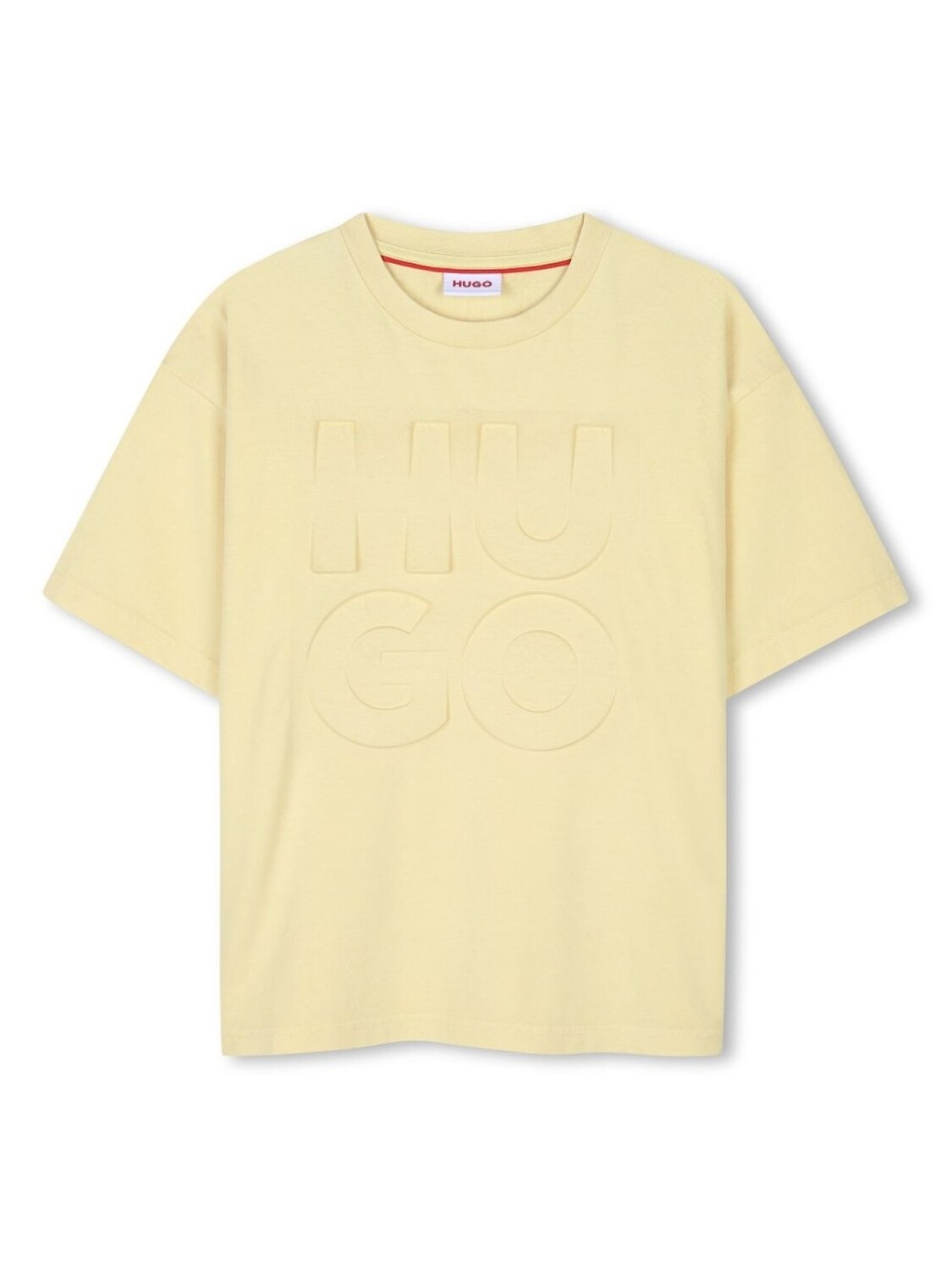 

HUGO KIDS футболка с тисненым логотипом, желтый