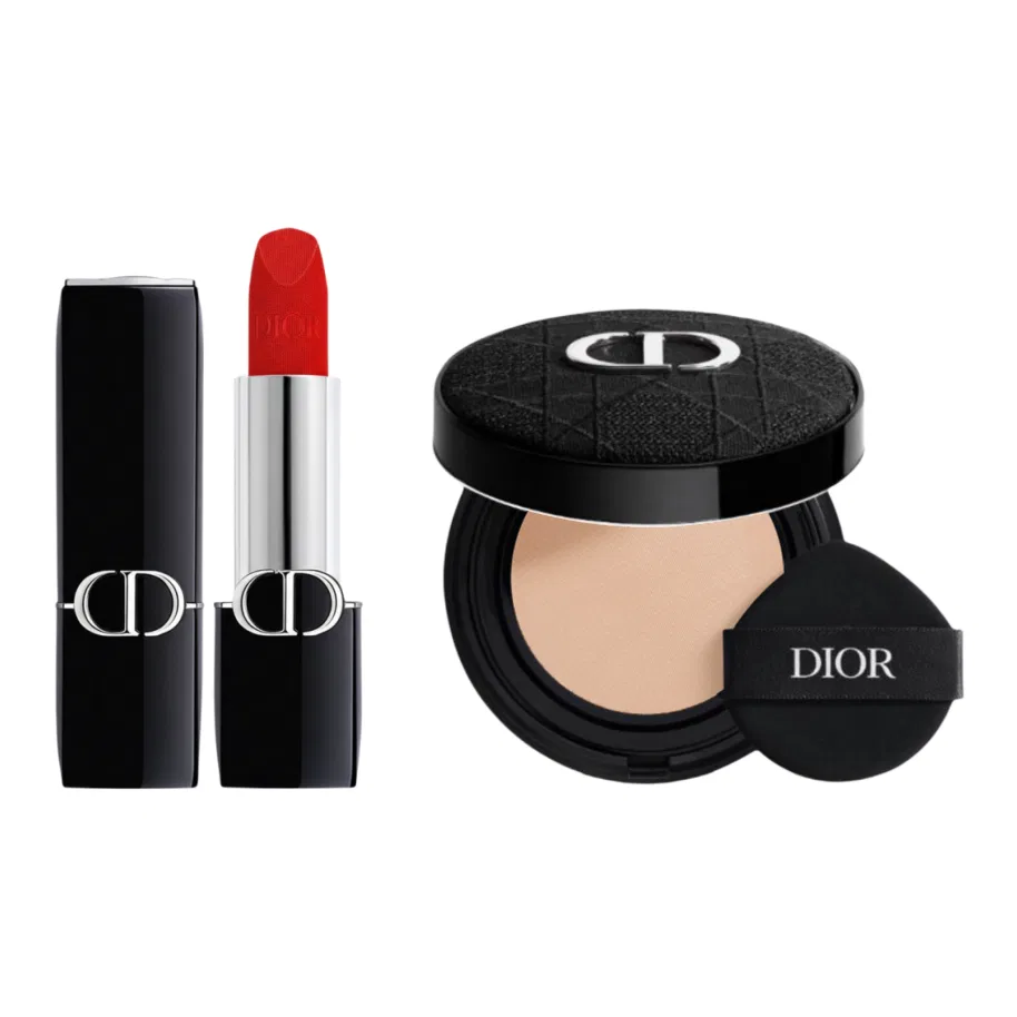 Набор косметики DIOR с вышивкой плетеный узор