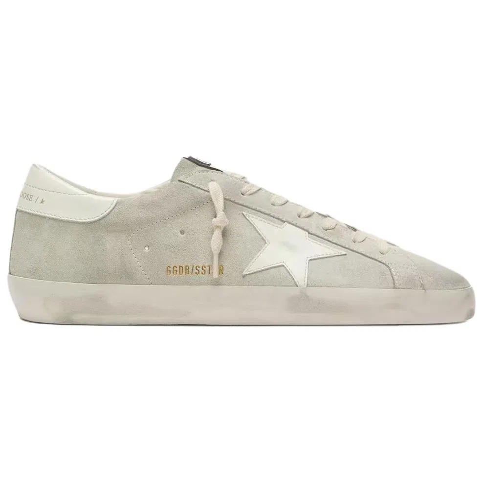 Кроссовки кожаные Golden Goose Super Star серые — фото 3