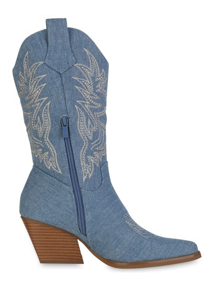 Сапоги VAN HILL Cowboy Ella, цвет hellblau denim — фото 3