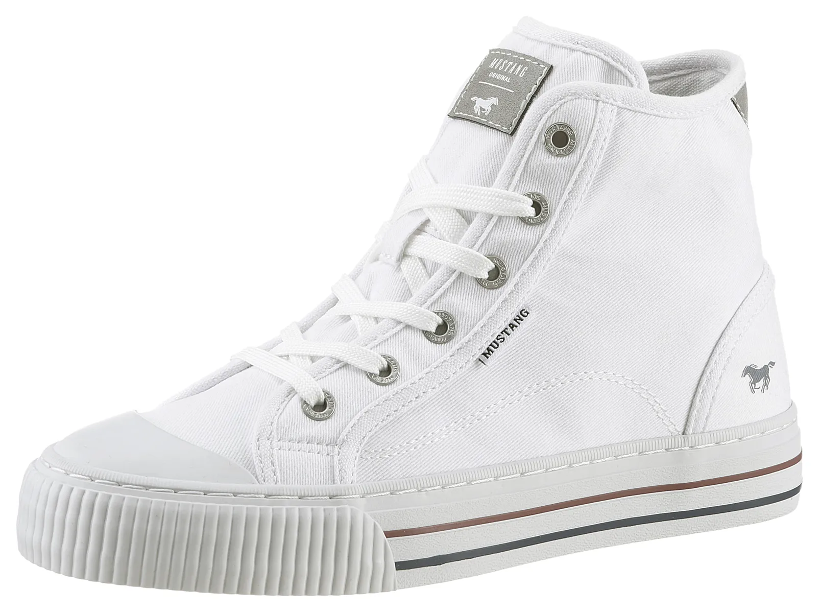 

Кроссовки на платформе Mustang Shoes, туфли на шнуровке, повседневная обувь, высокие кроссовки на молнии, белый