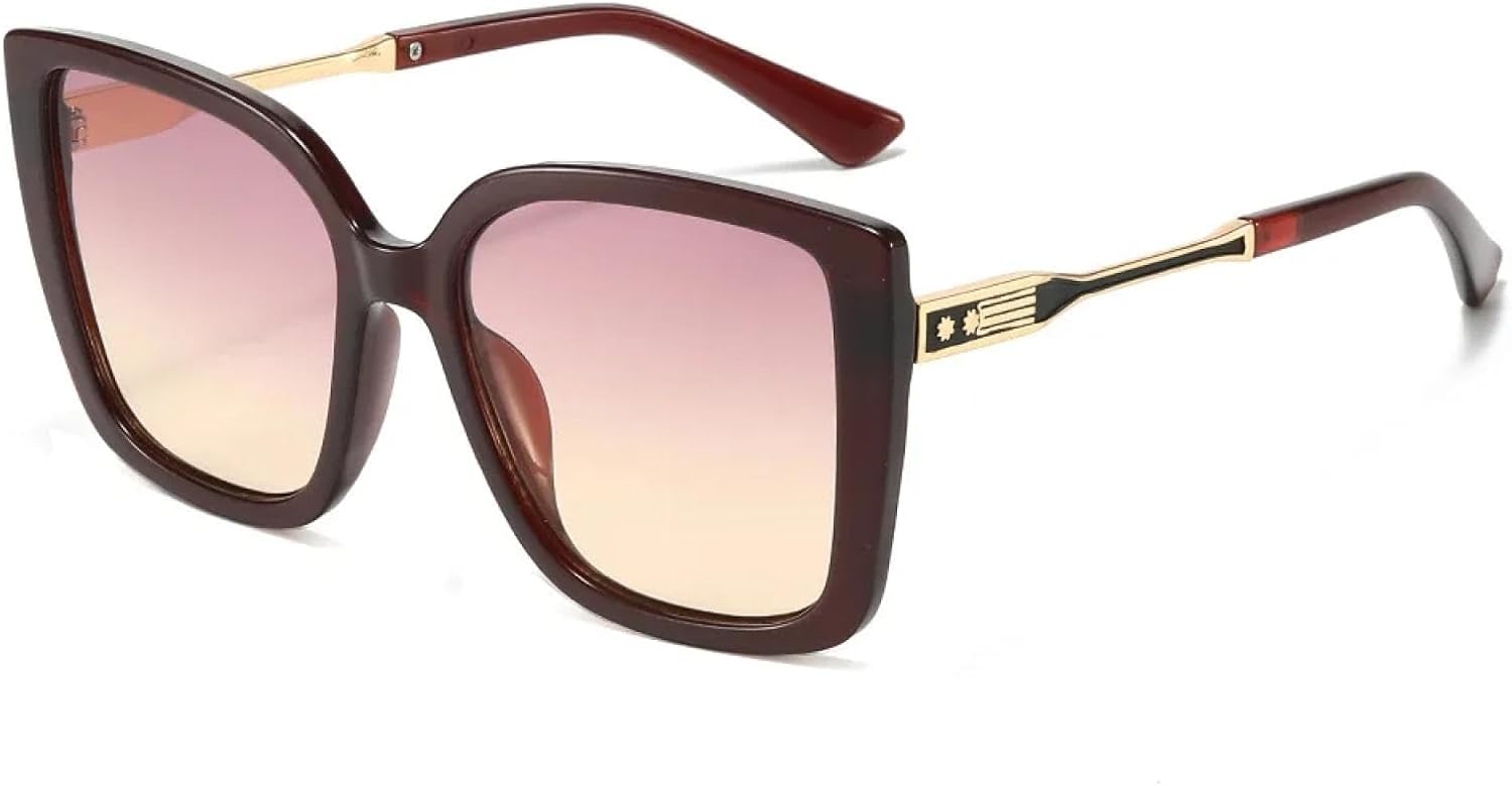 

Роскошные модные солнцезащитные очки с леопардовым принтом, тонкой оправой, увеличенного размера, женские солнцезащитные очки с градиентным цветом, мужские солнцезащитные очки UV400 TKKTLLT, Dark Tea Pink