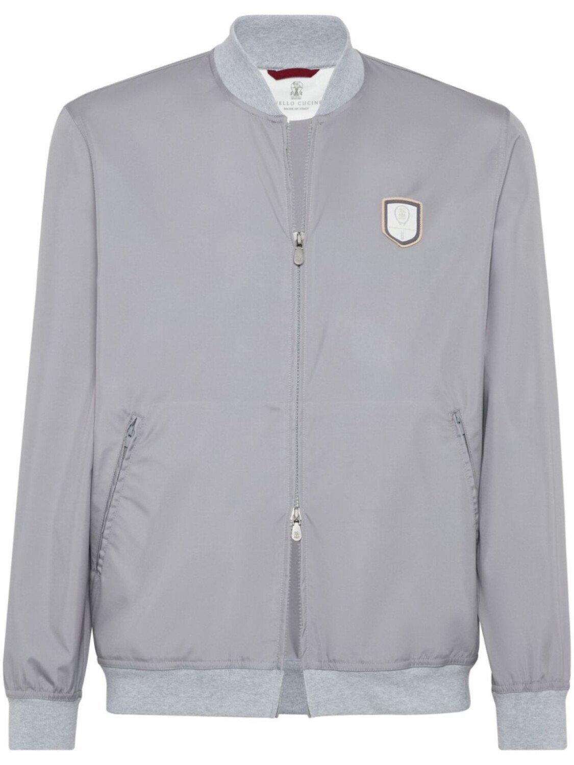 

Brunello Cucinelli толстовка с нашивкой, серый