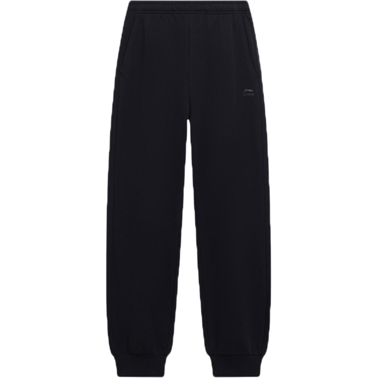 

Женские трикотажные спортивные брюки LiNing Sports Life Collection, черные