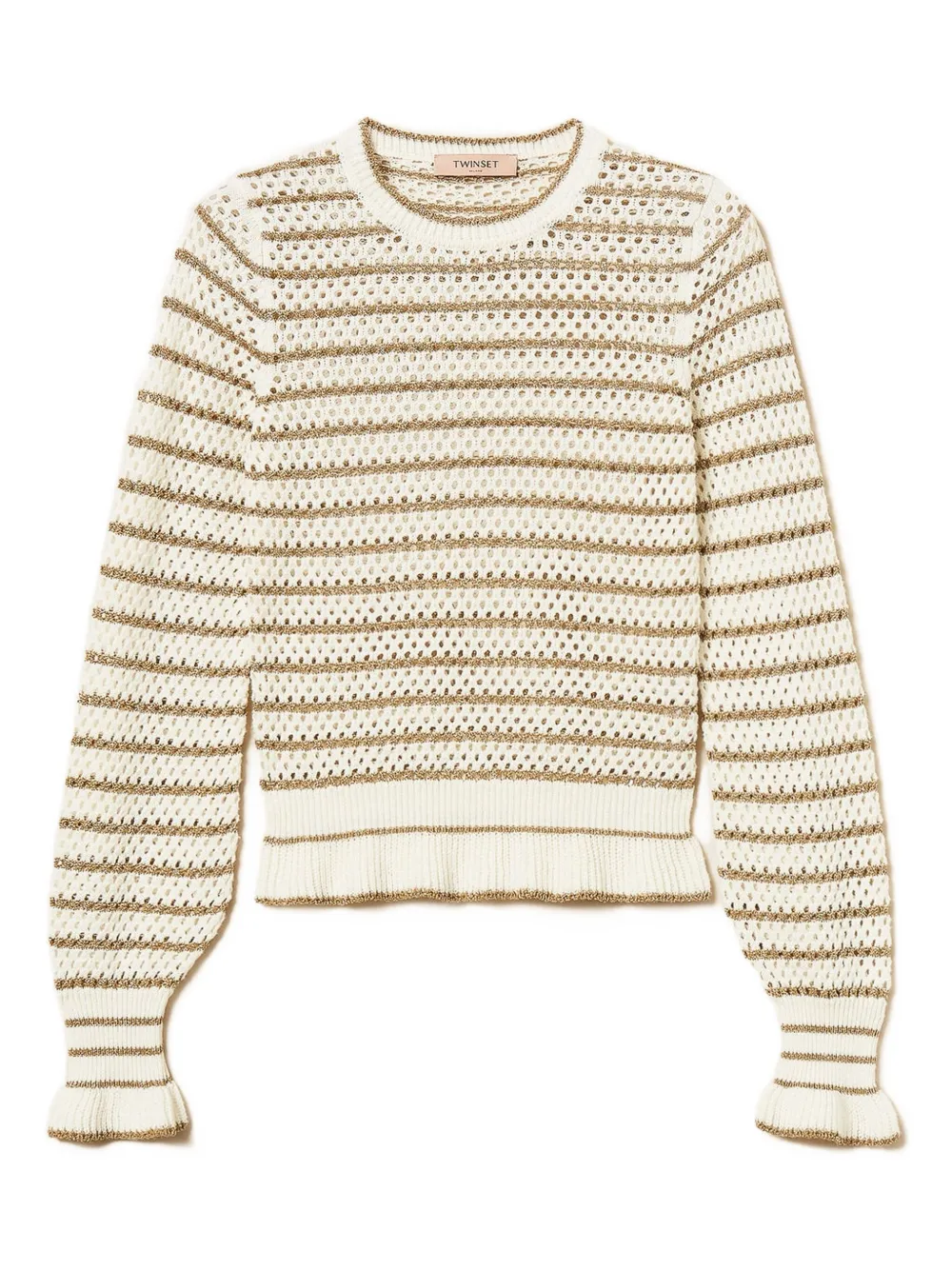 

Джемпер в сетку с люрексом TWINSET, белый
