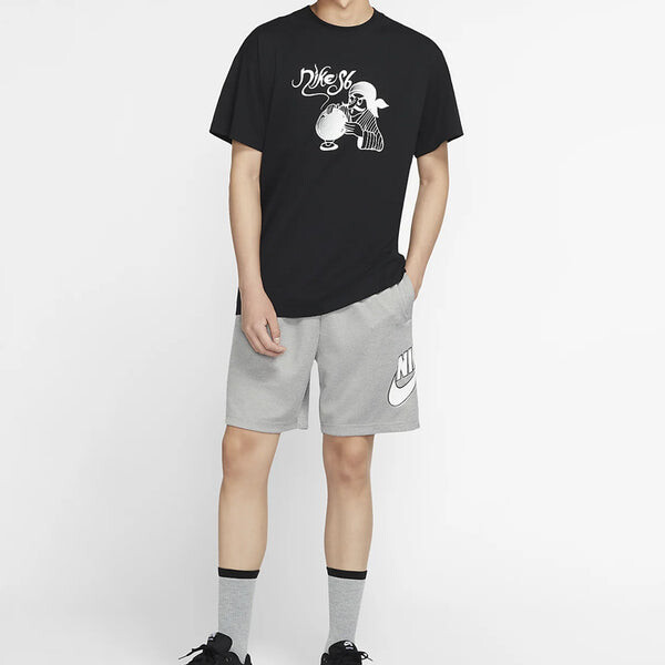 Футболка sb fortune printing skateboard short sleeve black Nike, черный — фото 3