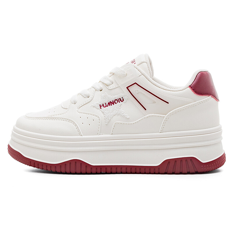 

Кеды, скейтборд обувь женская низкая красный Huanqiu