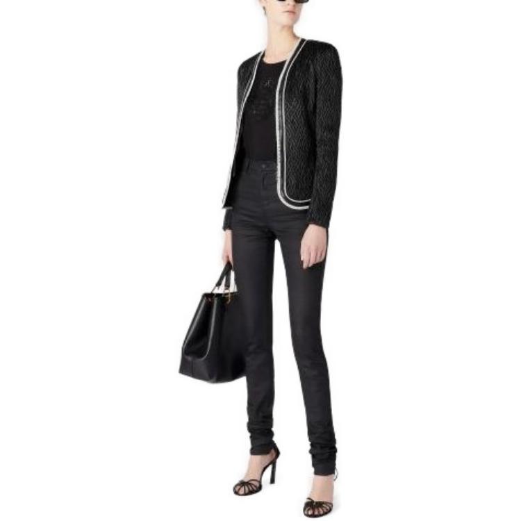 Футболка женская черная EMPORIO ARMANI — фото 4