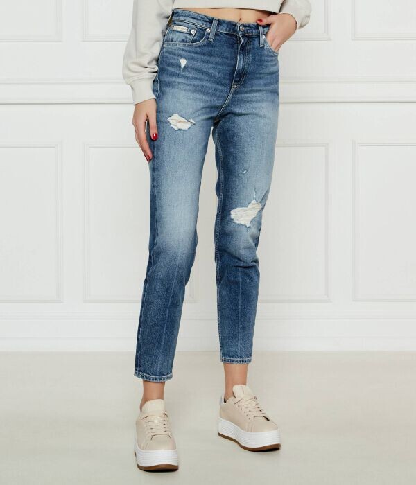 

Джинсы женские Calvin Klein Jeans с высокой посадкой укороченные, синий