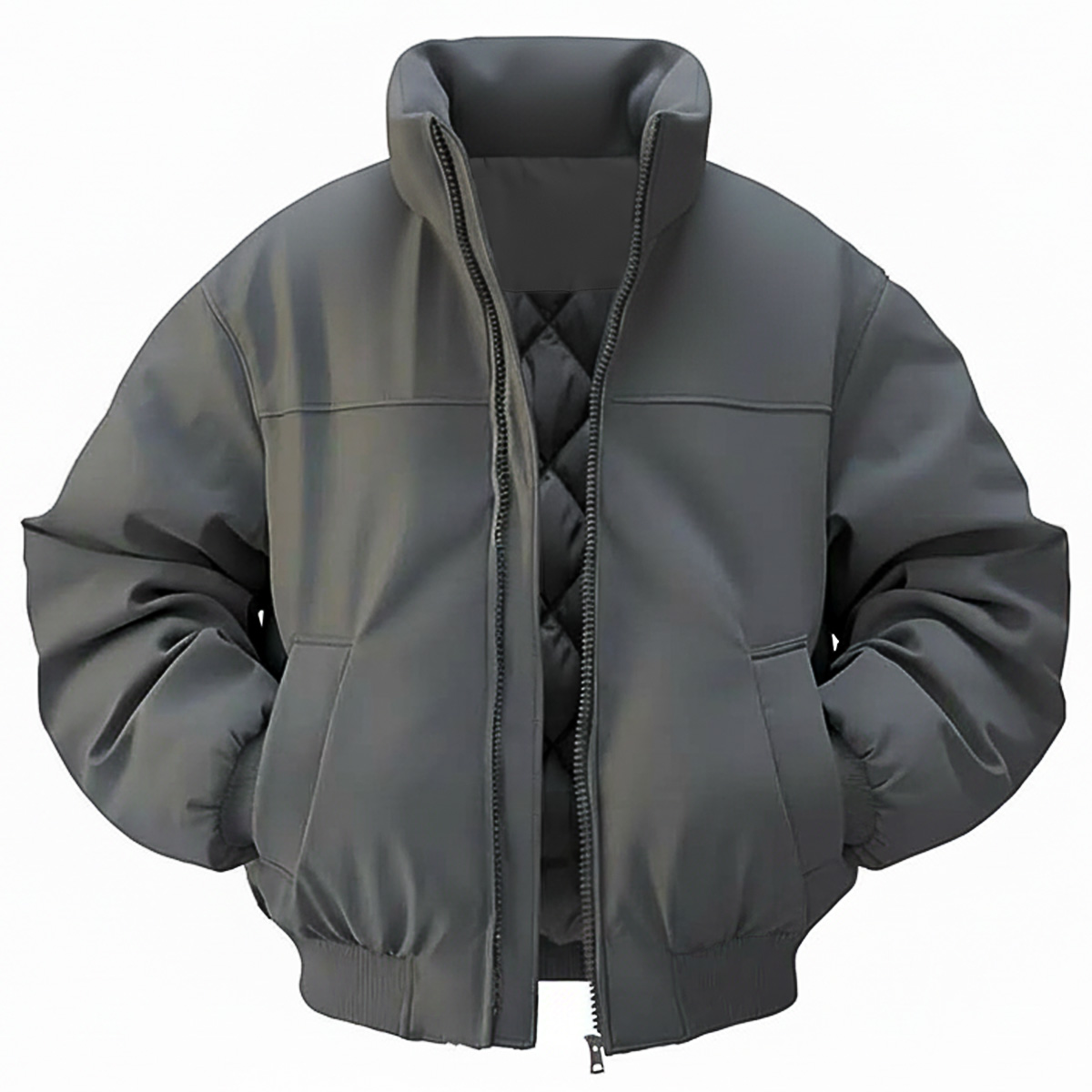 

Куртка Unisex Stand Collar Thickened HUANQIU, серый[minimalist]