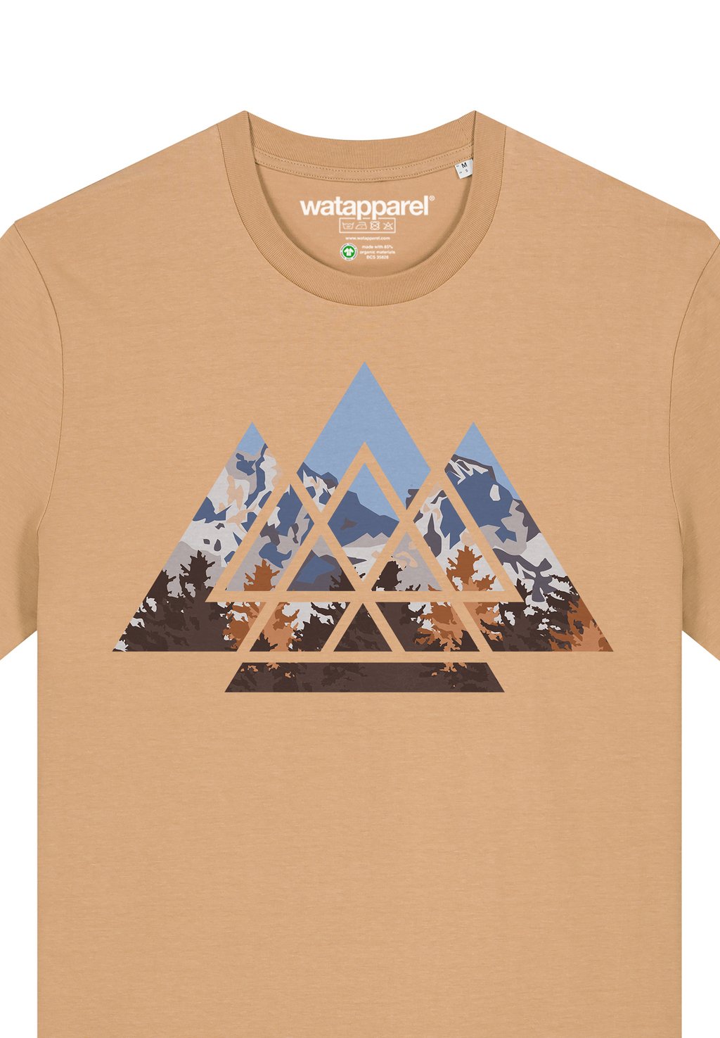 

Футболка с принтом GEOMETRIC LANDSCAPE watapparel, бежевый