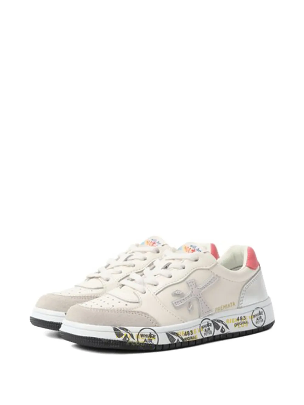 

Кроссовки с панелями и нашивкой с логотипом Premiata Kids, нейтральный